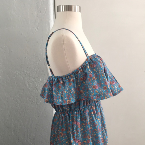 Blue flora maxi dress - Picture 2 of 5